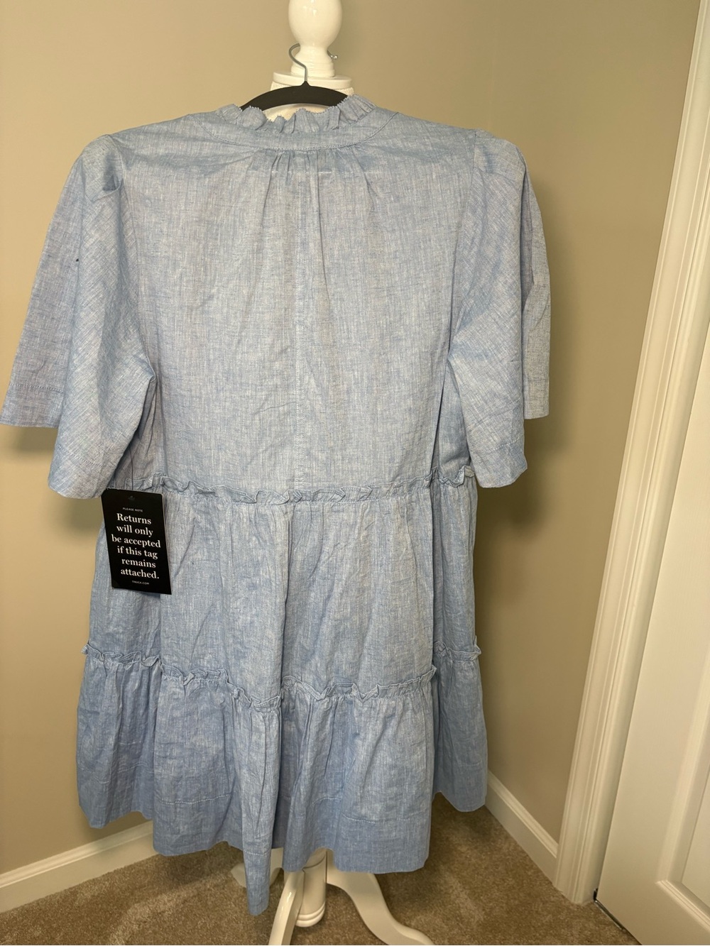 Tuckernuck Light Blue Tiered Ruffle Dress - Picture 3 of 6